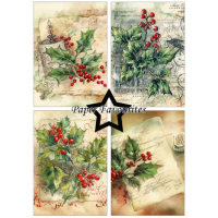 Paper Favourites Vintage Holly A5 Paper Pack (PFA106)